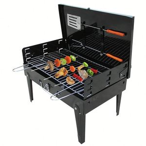 Ensemble barbecue pliable multifonctionnel pour la maison, avec grille à charbon et four réglable - Product Image 1