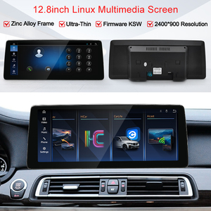 STWEI 2026 Nouveaux écrans fins Système Linux 12,8 pouces Résolution 2400x900 Pour BMW Série 7 F01 F02 F03 Lecteur multimédia automobile sans fil CarPlay KSW - Product Image 4