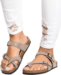Byring-<span class=keywords><strong>Sandalias</strong></span> planas de cuero <span class=keywords><strong>para</strong></span> mujer, calzado con correa cruzada en el tobillo, <span class=keywords><strong>para</strong></span> cama de pie, <span class=keywords><strong>para</strong></span> chicas y <span class=keywords><strong>adolescentes</strong></span> grandes, novedad de verano - Product Image 6