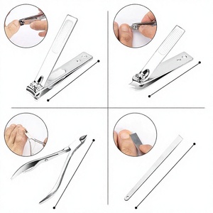 DANTRIC IMPLANTS Professional Stainless Steel Classic Nail <b>Kit</b> for <b>Manicure</b> Includes 5-in-1 Nail Clipper & Accessories - Product Image 6