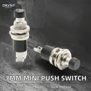 מתג לחצן מיני קטן מתח נמוך HF HF-P07 7mm דו-שלבי דו-פיני 250V - Product Image 2