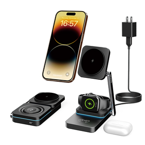 Tech Gadgets Table Desktop multifunción portátil plegable 3 en 1 cargador de teléfono inalámbrico para <span class=keywords><strong>iPhone</strong></span> - Product Image 4