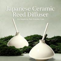 Diffuseur de parfum en céramique blanche en forme de dôme minimaliste, flacon vide pour huiles essentielles, décoration d'intérieur, contenant de parfum