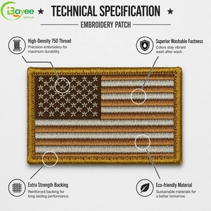 Premium Texture Custom Your Own Designer Patches Embroidery Badge Sew on Iron on Embroidery Patches for Hoodies Jackets Hats - Product Image 1