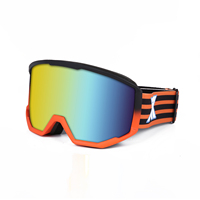 Lunettes de sport de motocross personnalisées avec logo, anti-buée, coupe-vent, protection UV, monture TPU, pour ski et snowboard, OEM ODM