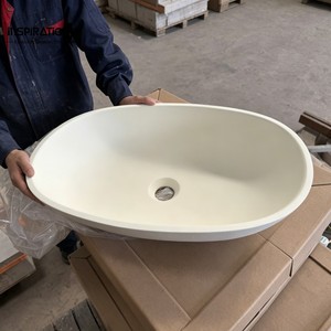 Lavabo autoportant en béton <span class=keywords><strong>à</strong></span> grande capacité pour villas de luxe, halls d'hôtels et solutions de conception de salles de bain complètes - Product Image 4