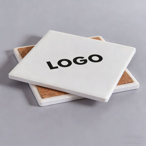 Custom Logo Marble Heat Insulating <b>Mat</b>, Square & Round Sublimation Ceramic Coasters Blanks for Beer, Coffee & <b>Bar</b> Drinks - Product Image 6