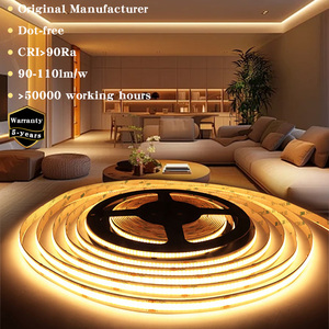 Tira de Luz LED COB 12/24V 480 LEDs/m 8mm <span class=keywords><strong>Directo</strong></span> de Fábrica, Tira de Alta Luminosidad CRI≥90RA 3000K4000K6500K - Product Image 1