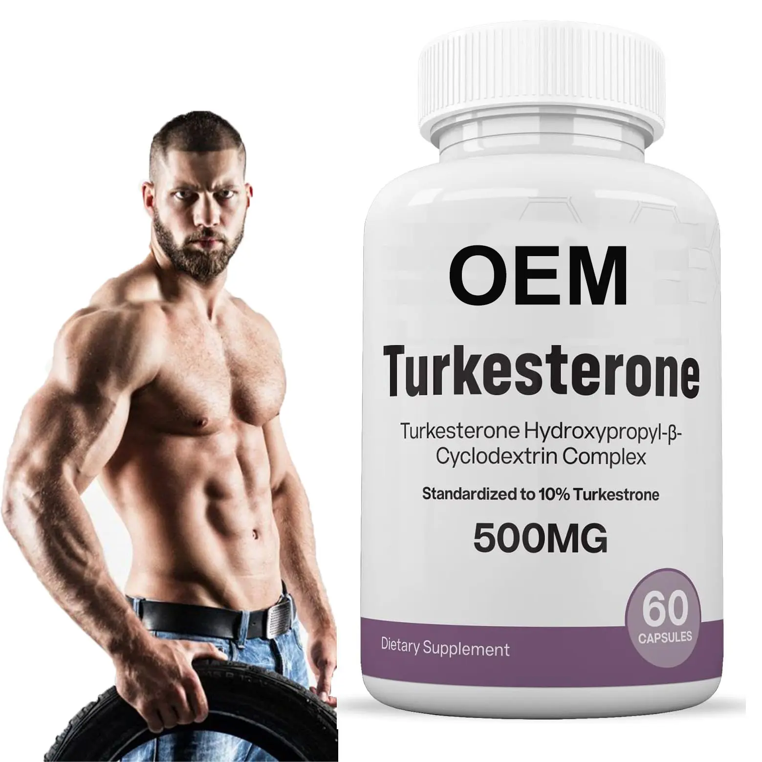 OEM Ajuga Turkestanica Extract 10% Turkesterone Capsules 500mg Turkesterone Capsules Supplement For Men
