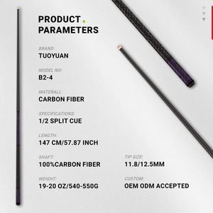 Üst Düzey Karbon Fiber Bilardo Istakası, Hafif Pool Sopa, Fabrika İşçiliği ve Yeni Tasarım - Product Image 2