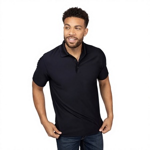 Polo en coton uni à manches courtes pour homme, coupe classique, boutonnage frontal, tissage Oxford anti-plis - Product Image 5