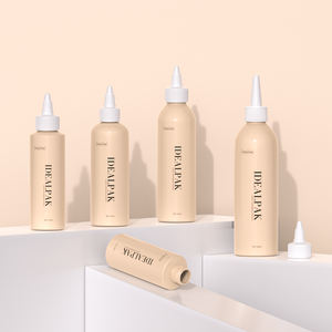 Flacone di imballaggio dell'applicatore di olio per capelli in plastica verde trasparente vuoto con tappo di erogazione a spirale - Product Image 3