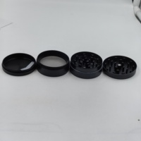 Broyeur à épices en métal manuel en alliage de zinc de 50 mm (2 pouces) avec logo personnalisé, 4 pièces, broyeur à herbes, accessoires pour fumer