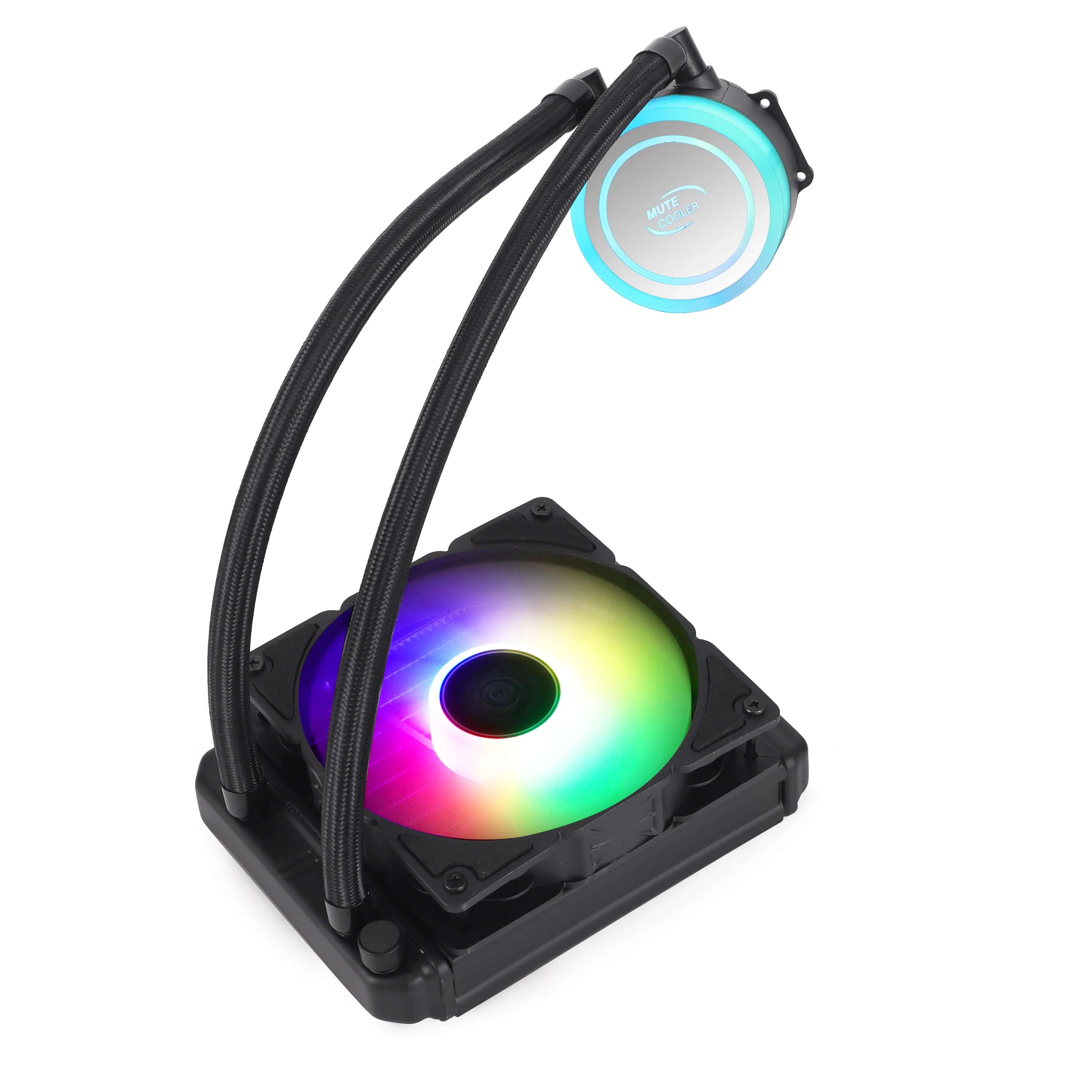 Prix usine PC refroidissement par eau liquide CPU radiateur ARGB RGB refroidisseur boîtier de jeu ventilateur de refroidissement 120mm radiateur