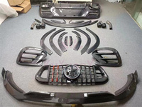 Pour Benz GLE63 B style fibre de carbone pare-chocs avant bord jupe latérale diffuseur arrière spoiler arrière kit de carrosserie