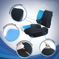 Coussin de siège en gel à mémoire de forme coussin de dos et de fesses pour sciatique coccyx douleur à la hanche oreiller de soutien lombaire rembourré pour Coxyx