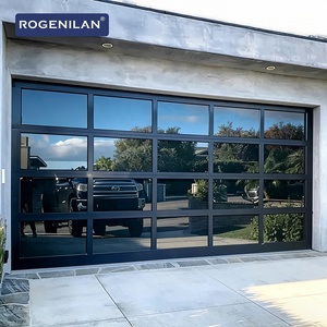 Portes de <span class=keywords><strong>garage</strong></span> sectionnelles automatiques en acier et verre isolées, fabriquées sur mesure par l'usine Rogenilan, conformes à la norme australienne AS2047 - Product Image 1