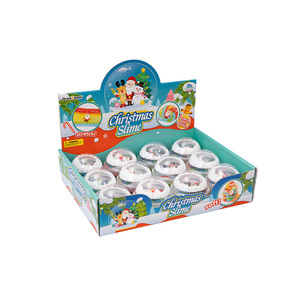 Stretchy Bouncing Putty Christmas Crystal Putty with White Foam Beads and Santa Claus - Product Image 1