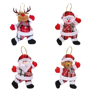 圣诞老人驯鹿雪人熊娃娃挂件圣诞礼物圣诞树挂件圣诞装饰品
