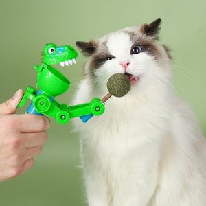 Jouet interactif pour chat en forme de dinosaure à <span class=keywords><strong>la</strong></span> menthe, sucette, <span class=keywords><strong>robot</strong></span>, pour stimuler le développement intellectuel et apaiser, jouet extensible pour manger le sucre - Product Image 1