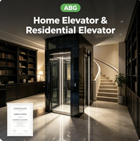 Ascenseur compact sans gaine pour maison, avec un design fin, idéal pour les maisons anciennes à aménagement étroit et les rénovations.