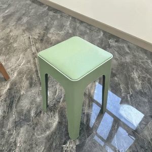 Taburete Cuadrado de Diseño Novedoso, Taburete para Vestidor de Dormitorio, Sillas de Comedor de Plástico Multicolores para el Hogar - Product Image 6