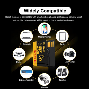 การ์ดหน่วยความจำ KODAK TF 64GB V30 Class10 U3 A1 สำหรับโทรศัพท์มือถือ - Product Image 2
