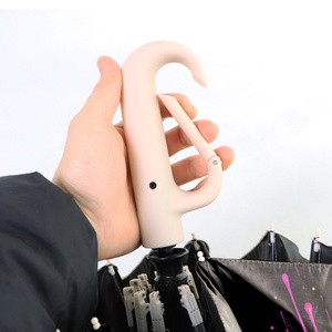 Parapluie pliant automatique avec poignée à boucle annulaire, facile à transporter, haute qualité, coupe-vent, renforcé, vente en gros - Product Image 4