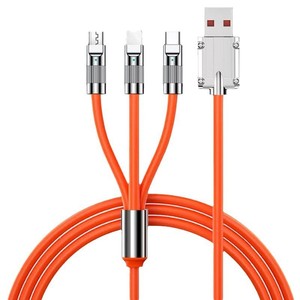 120W 3-In-1 Fast Charging <b>Cable</b> For Apple And Android <b>USB</b>-A To Type-C <b>Micro</b> <b>Usb</b> <b>Cable</b> With Polyurethane Material - Product Image 2