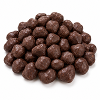 Fraises entières lyophilisées enrobées de chocolat noir, avec gomme arabique, prêtes à consommer, en vrac, pour la vente au détail, durée de conservation de 18 mois