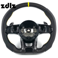 Volant en cuir lisse personnalisé avec fibre de carbone pour Benz W204 W205 W206 W218 W447 W463 C43 C63 W211 W212 W213 W221 W463