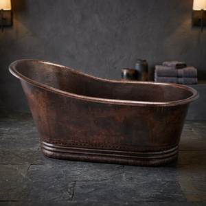 Handcrafted Luxury Copper Freestanding Oval Bathtub-Durable Metal Bath <b>Tub</b> for Home & Hotel Use - Product Image 1