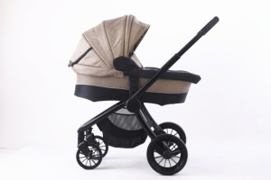 BABY 3 en 1 Cesta de dormir, asiento, capazo, cochecito de bebé convertible R-Modos de cochecito reclinable de bebé plegable de cara inversa - Product Image 5