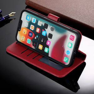 Funda para iPhone 14, nueva funda tipo cartera de cuero, cobertura total, a prueba de golpes. - Product Image 3