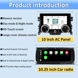 Radio de coche 8 + 128G <span class=keywords><strong>para</strong></span> Range Rover Evoque L551 L538 2013-2017 Android10 navegación GPS <span class=keywords><strong>para</strong></span> coche con Panel de CA <span class=keywords><strong>Apple</strong></span> Carplay DSP Audio - Product Image 3