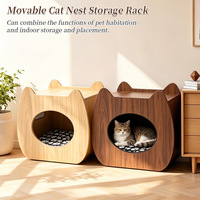 Nouveau lit pour chat TIK, toutes saisons, en panneaux de bois, multifonctionnel, avec espace de rangement compact pour canapés, tables basses, villa pour animaux de compagnie