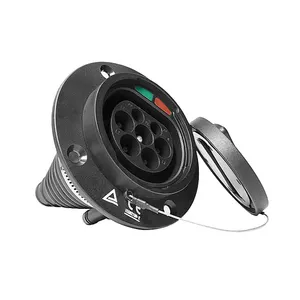 Evse tiêu chuẩn Châu Âu <span class=keywords><strong>EV</strong></span> Phụ Kiện Xe Hơi Cắm Loại 2 <span class=keywords><strong>iec62196</strong></span> đầu vào xe bên 32A <span class=keywords><strong>EV</strong></span> sạc Ổ cắm cho xe ô tô điện - Product Image 1