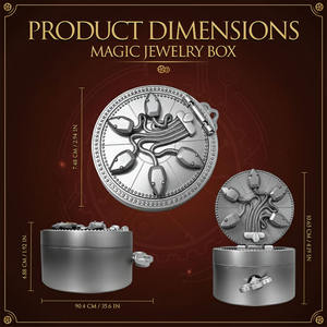 Boîte à bijoux magique mécanisée Basilisk |   Éventail décoratif sur le thème des sorciers avec compartiment secret pour bague, <span class=keywords><strong>cadeau</strong></span> pour la Saint-Valentin et la Fête des Mères - Product Image 4