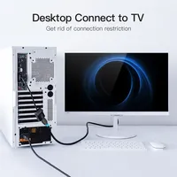 Vention 0.15m VGA إلى HDMI تحويل ل كمبيوتر مكتبي PC TV HD العارض VGA الذكور إلى HDMI شاحن أنثي