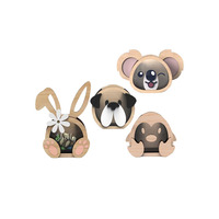 BOÎTE D'OEUFS EN BOIS LAPIN CHIEN PENGOUIN KOALA ANIMAL EN CHOCOLAT MINI BOÎTE À OEUFS DE PÂQUES