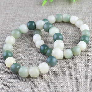 Pulsera de cuentas de barril verde degradado, 10x11mm, joyería unisex, regalo para hombres, mujeres, parejas, origen Hangzhou - Product Image 4