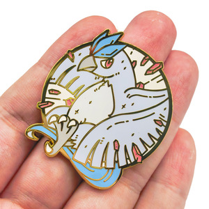 Chx Pokemoned Badges en métal émaillé de haute qualité de 5-6 cm, Pokémon Koraidon Miraidon Groudon, pour la décoration de sacs à dos et de vêtements - Product Image 3