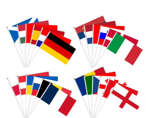 Drapeaux de célébration sportifs d'extérieur en polyester 14*21cm avec logo personnalisé, mini drapeaux de Bolivie à agiter à la main, impression numérique, personnalisables - Product Image 2