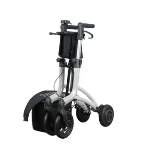 Yaşlı için hareketlilik alüminyum yüksekliği ayarlanabilir katlanabilir elektrikli Rollator Walker