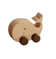 Jouets en bois, voitures, animaux, éléphant, voiture à pousser vintage, jouet Montessori pour tout-petits