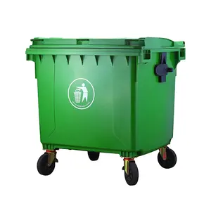 大容量プラスチックホイールリサイクルゴミ箱lインテリジェント1100 lゴミ箱