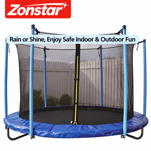 <span class=keywords><strong>Trampoline</strong></span> d'extérieur pour enfants Nanjian, tapis de saut rond avec filet de sécurité, structure en acier galvanisé, pour jardin, parc et usage commercial - Product Image 4