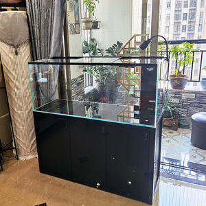 Custom Home Decoratieve Grote 6ft 8ft 10ft 300 Gallon Led Ultra Wit Glas Aquariums Met Standaard Kast En Carter - Product Image 2