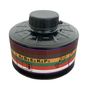 Kartrid Filter Multi-<span class=keywords><strong>Gas</strong></span> Standar 40mm A2B2E2K2P3R untuk Masker <span class=keywords><strong>Gas</strong></span>, Perlindungan Terhadap Uap Organik dan <span class=keywords><strong>Gas</strong></span> Asam - Product Image 1
