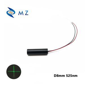 Módulo de laser verde cruz, 8mm 525nm 5mw 7 graus industrial apc unidade de vidro lente cruz laser verde